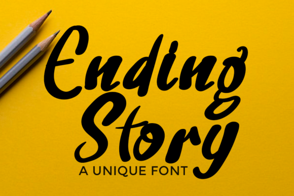 Ending Story Font: A Display Typeface for Creative Makers