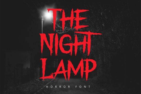The Night Lamp Font for Halloween Projects and Scary Movie Covers