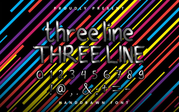 Three Line Font: A Cool and Techno Display Font for Campaign Creatives